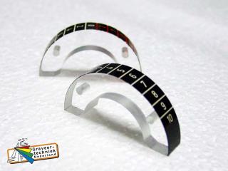 Schaalverdeling in een boogvorm